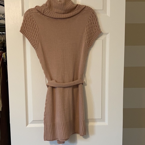 Pale Mauve/Soft Pink Cowl Neck Sweater Dress - Picture 5 of 9